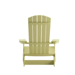 Emma And Oliver Set Of 2 Indoor/Outdoor Poly Resin Folding Adirondack Chairs, All-Weather Chairs For Porch, Patio, Or Sunroom -Home office GUEST 86f15df3 59f6 4b4d 9f2d 44597f2b6709 1
