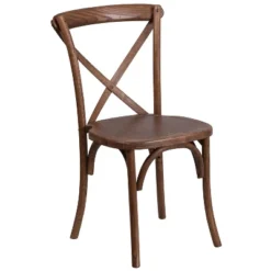 Emma And Oliver Stackable Wood Cross Back Dining Chair -Home office GUEST 873c18a1 b6b0 46e4 a3d6 a5fc02c89f14