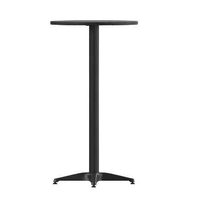 Emma And Oliver 23.25" Round Aluminum Indoor-Outdoor Bar Height Table With Flip-Up Table 8 Emma And Oliver 23.25" Round Aluminum Indoor-Outdoor Bar Height Table With Flip-Up Table - Image 8