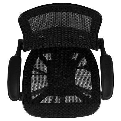 Emma And Oliver Mid-Back Transparent Mesh Drafting Chair With Flip-Up Arms 8 Emma And Oliver Mid-Back Transparent Mesh Drafting Chair With Flip-Up Arms - Image 8
