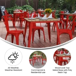 Emma And Oliver Indoor/Outdoor Dining Table, 31.5" Square All Weather Poly Resin Top With Steel Base 16 Emma And Oliver Indoor/Outdoor Dining Table, 31.5" Square All Weather Poly Resin Top With Steel Base -Home office GUEST 8e6cc6fe 5444 402d b6f4 96e1894e6bd1