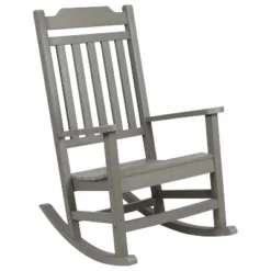 Emma And Oliver All-Weather Rocking Chair In Faux Wood - Patio And Backyard Furniture -Home office GUEST 8f163908 e523 438e 9608 f4d482f6c815