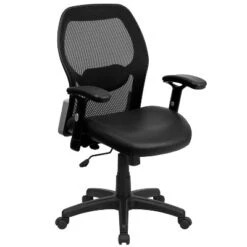 Emma And Oliver Mid-Back Super Mesh Executive Swivel Office Chair With Adjustable Arms -Home office GUEST 8fb9c171 dfe4 4c7e b09e 0658c1c80768