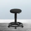 Emma And Oliver Black Ergonomic Stool With Foot Ring