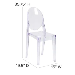 Emma And Oliver Ghost Side Chair In Transparent Crystal -Home office GUEST 920d579f 0c5e 45eb 9ffb 73daeb16ef14