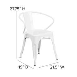 Emma And Oliver Commercial Grade Colorful Metal Indoor-Outdoor Chair With Arms 18 Emma And Oliver Commercial Grade Colorful Metal Indoor-Outdoor Chair With Arms -Home office GUEST 92dee21d 894a 452b 9e62 6f2abb67517e