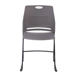 Emma And Oliver Heavy Duty 660 Lb. Capacity Ergonomic Polypropylene Stack Chair With Perforated Back And Steel Sled Base -Home office GUEST 949d2f72 69a8 49f8 8254 6f1836d27faa