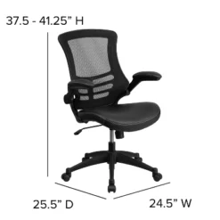 Emma And Oliver Mid-Back Mesh Swivel Ergonomic Task Office Chair With Flip-Up Arms -Home office GUEST 958016a3 73f3 4d18 bfcb b1703c8b27f1
