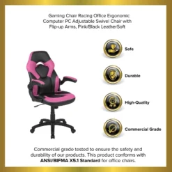 Emma And Oliver Gaming Racing PC Chair With Flip-up Arms 31 Emma And Oliver Gaming Racing PC Chair With Flip-up Arms -Home office GUEST 959ade81 029d 4f95 a2c2 6df6a27d0373