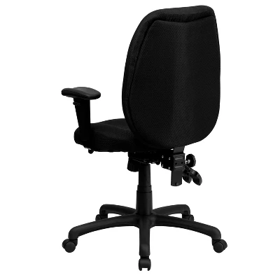 Emma And Oliver High Back Fabric 3-Paddle Ergonomic Swivel Office Chair Adjustable Arms 6 Emma And Oliver High Back Fabric 3-Paddle Ergonomic Swivel Office Chair Adjustable Arms - Image 6