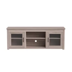 Emma And Oliver TV Stand For Up To 80" TV's - 65" Media Console With Classic Full Glass Doors & 3 Adjustable Shelves -Home office GUEST 9761c665 2ea1 4a86 982e 3f35645179f9