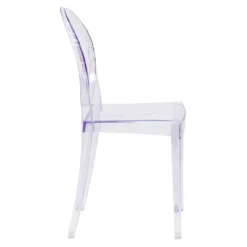 Emma And Oliver Ghost Side Chair In Transparent Crystal -Home office GUEST 98da6122 b86c 4399 805e 96ff777eb052