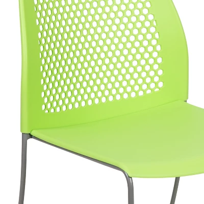 Emma And Oliver Home And Office Sled Base Stack Chair With Air-Vent Back - Guest Chair 6 Emma And Oliver Home And Office Sled Base Stack Chair With Air-Vent Back - Guest Chair - Image 6