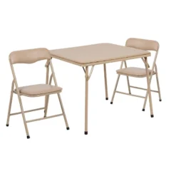 Emma And Oliver Kids 3 Piece Folding Table And Chair Set - Kids Activity Table Set -Home office GUEST 9bdf54ac 1f9e 4e0c 9285 79f769166bac