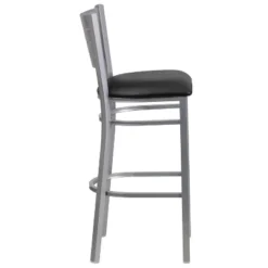 Emma And Oliver Silver Slat Back Metal Restaurant Dining Barstool 16 Emma And Oliver Silver Slat Back Metal Restaurant Dining Barstool -Home office GUEST 9c94ef50 8fad 43cd 99c6 16a2086c4a79