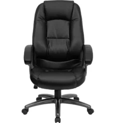 Emma And Oliver High Back Black LeatherSoft Executive Deep Curved Lumbar Ergonomic Office Chair -Home office GUEST 9d026252 e11c 4b37 aa19 bc3d00527d0e