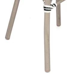 Emma & Oliver Massalia Set Of Four Indoor/Outdoor Stacking Thonet Bistro Style Chairs With Arms, Textilene Seat And Bamboo Finished Metal Frame -Home office GUEST 9d2f65b5 7bb2 4d52 ae23 ce2fbe624300