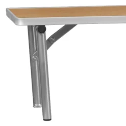 Emma And Oliver 72" X 12" X 12" Birchwood Bar Top Riser With Silver Legs -Home office GUEST 9dcafb0d dcc6 460e 9eae 990527396921