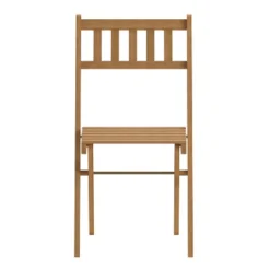 Emma And Oliver Set Of 2 All Natural Weather Resistant Acacia Wood Folding Patio Bistro Chairs In A Natural Finish With Protective Teak Oil Layer -Home office GUEST 9f5ef73e 0ba3 4143 b824 c200f4df3b7d