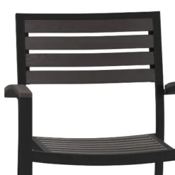 Emma And Oliver Set Of 2 Stackable All-Weather Aluminum Patio Chairs With Faux Teak Slats -Home office GUEST a097d048 3ca7 42cc 8c63 a5bd89c34684