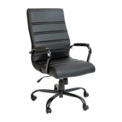 Emma And Oliver High Back Executive Swivel Office Chair With Metal Frame And Arms -Home office GUEST a2526db3 d565 46ae 9668 3c9cc46ec8b2