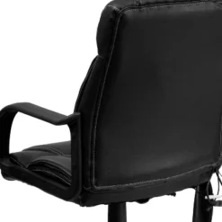 Emma And Oliver Mid-Back Ergonomic Massaging Black LeatherSoft Executive Swivel Office Arm Chair -Home office GUEST a35e2b50 120a 4d84 877a 48f104eee99e