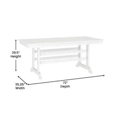Emma And Oliver 7 PC Adirondack Dining Set With 72" Rectangle Indoor/Outdoor Recycled HDPE Table And 6 Chairs With Cupholders 26 Emma And Oliver 7 PC Adirondack Dining Set With 72" Rectangle Indoor/Outdoor Recycled HDPE Table And 6 Chairs With Cupholders -Home office GUEST a3a74718 cd38 46e1 8880 b121b961b875
