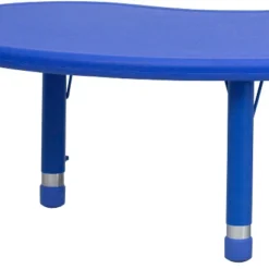 Emma And Oliver 35"W X 65"L Half-Moon Plastic Height Adjustable Activity Table -Home office GUEST a525e7e8 2eed 4753 adc5 9ae007d07ac5
