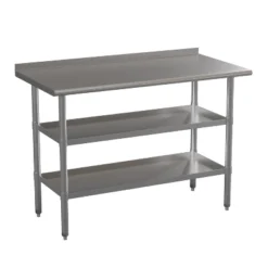 Emma And Oliver NSF Certified Stainless Steel 18 Gauge Work Table With 1.5" Backsplash And Undershelves -Home office GUEST a56e0e32 717b 451b af02 d1e87db67a95