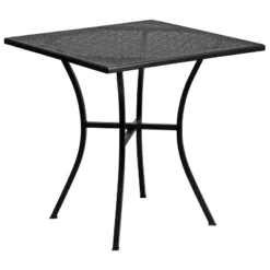 Emma And Oliver Commercial Grade 28" Square Colorful Metal Garden Patio Table -Home office GUEST a5bfa13a 9d2e 47e9 a916 a654e5537f4a