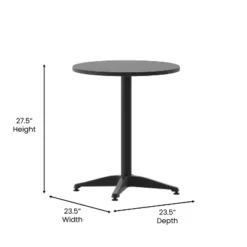 Emma And Oliver 23.5'' Round Aluminum Indoor-Outdoor Table Set With 2 Slat Back Chairs 20 Emma And Oliver 23.5'' Round Aluminum Indoor-Outdoor Table Set With 2 Slat Back Chairs -Home office GUEST a7722c72 75dc 40da 825d 74f8c8e60b66