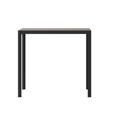 Emma And Oliver 55" X 31" Outdoor Dining Table With Faux Teak Poly Slat Top And Metal Frame 9 Emma And Oliver 55" X 31" Outdoor Dining Table With Faux Teak Poly Slat Top And Metal Frame - Image 9