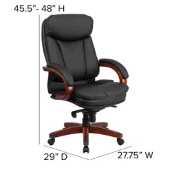 Emma And Oliver High Back Black LeatherSoft Synchro-Tilt Ergonomic Office Chair With Wood Base 12 Emma And Oliver High Back Black LeatherSoft Synchro-Tilt Ergonomic Office Chair With Wood Base -Home office GUEST a8d94ffd d397 40d2 80d0 c3d356bca2f0