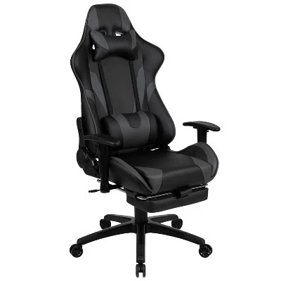 Emma And Oliver Racing Gaming Ergonomic Chair With Reclining Back, Footrest In Red LeatherSoft 14 Emma And Oliver Racing Gaming Ergonomic Chair With Reclining Back, Footrest In Red LeatherSoft - Image 14