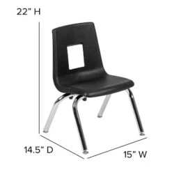 Emma And Oliver Student Stack School Chair - 12-inch -Home office GUEST a9ccb79a ea23 4048 9f19 c7c4a2207a5c