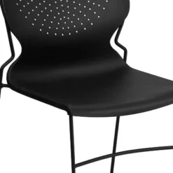 Emma And Oliver Home And Office Black Full Back Stack Chair With Black Frame - Guest Chair -Home office GUEST a9d23fcd 62df 44f1 9c0a e901b8764f49