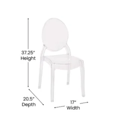 Emma And Oliver Set Of 4 Multifunctional Transparent Polycarbonate Resin Stacking Accent Chair With Extra Wide Seat For Vanity, Dining Room, Bedroom & Outdoor Events 15 Emma And Oliver Set Of 4 Multifunctional Transparent Polycarbonate Resin Stacking Accent Chair With Extra Wide Seat For Vanity, Dining Room, Bedroom & Outdoor Events -Home office GUEST aa37f767 4191 4765 a86c 30089e9c7f72