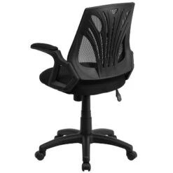 Emma And Oliver Mid-Back Designer Black Mesh Swivel Task Office Chair With Open Arms 15 Emma And Oliver Mid-Back Designer Black Mesh Swivel Task Office Chair With Open Arms -Home office GUEST aa6092cb 165b 4a0c ada1 eca220b2eebc