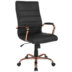Emma And Oliver High Back Executive Swivel Office Chair With Metal Frame And Arms -Home office GUEST aad0b1f3 3962 4863 8144 e1d8913ef59f