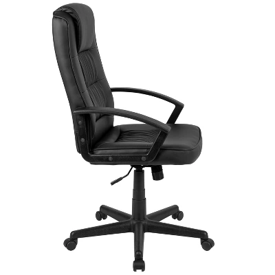 Emma And Oliver High Back Black LeatherSoft Task Chair With Arms - Desk Chair 11 Emma And Oliver High Back Black LeatherSoft Task Chair With Arms - Desk Chair - Image 11