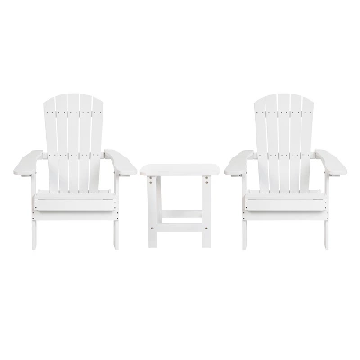Emma And Oliver Set Of 2 Indoor/Outdoor Folding Adirondack Chairs With Side Table 12 Emma And Oliver Set Of 2 Indoor/Outdoor Folding Adirondack Chairs With Side Table - Image 12