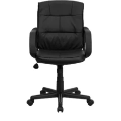 Emma And Oliver Mid-Back Black LeatherSoft Swivel Task Office Chair With Arms 16 Emma And Oliver Mid-Back Black LeatherSoft Swivel Task Office Chair With Arms -Home office GUEST aaff402d 9b06 4da8 a417 f25e1961c2b0