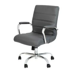 Emma And Oliver Mid-Back Executive Swivel Office Chair With Metal Frame And Arms 35 Emma And Oliver Mid-Back Executive Swivel Office Chair With Metal Frame And Arms -Home office GUEST ab29fc38 943e 4659 b25b f1671cf3de0e