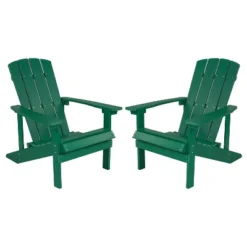 Emma And Oliver 2 Pack Outdoor All-Weather Poly Resin Wood Adirondack Chairs 32 Emma And Oliver 2 Pack Outdoor All-Weather Poly Resin Wood Adirondack Chairs -Home office GUEST ab50dbc2 042a 4ada 8782 083ac884e53b