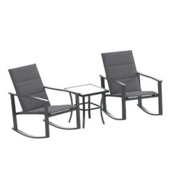 Emma And Oliver 3 Piece Outdoor Rocking Chair Patio Set With Flex Comfort Material And Metal Framed Glass Top Table 27 Emma And Oliver 3 Piece Outdoor Rocking Chair Patio Set With Flex Comfort Material And Metal Framed Glass Top Table -Home office GUEST abb3e785 fd47 48df a3dd f8c62a0278b2