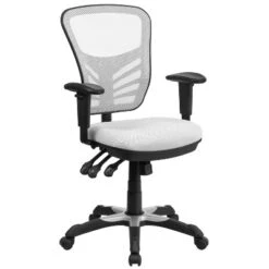 Emma And Oliver Mid-Back Mesh Triple Paddle Swivel Ergonomic Office Chair With Adjustable Arms -Home office GUEST ac224979 fb6a 479e b903 3085456b7350