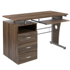 Emma And Oliver Desk With Three Drawer Single Pedestal And Pull-Out Keyboard Tray 19 Emma And Oliver Desk With Three Drawer Single Pedestal And Pull-Out Keyboard Tray -Home office GUEST ac84ba3b b3e4 43e8 9d8d c77299848aa9