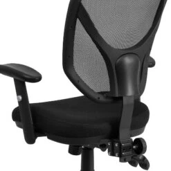 Emma And Oliver Mid-Back Black Mesh Multifunction Swivel Ergonomic Task Office Chair - Arms -Home office GUEST aceb5d31 6e94 4079 ac81 1ca8353ff22a