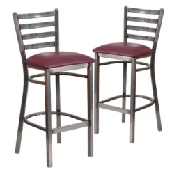 Emma And Oliver 2 Pack Clear Coated Ladder Back Metal Restaurant Barstool 21 Emma And Oliver 2 Pack Clear Coated Ladder Back Metal Restaurant Barstool -Home office GUEST aced06ed 02d0 4026 a032 de7452c07c7f