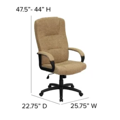 Emma And Oliver High Back Fabric Executive Swivel Office Chair With Arms -Home office GUEST ad41807e 6e88 412e 83d5 4534e353290a